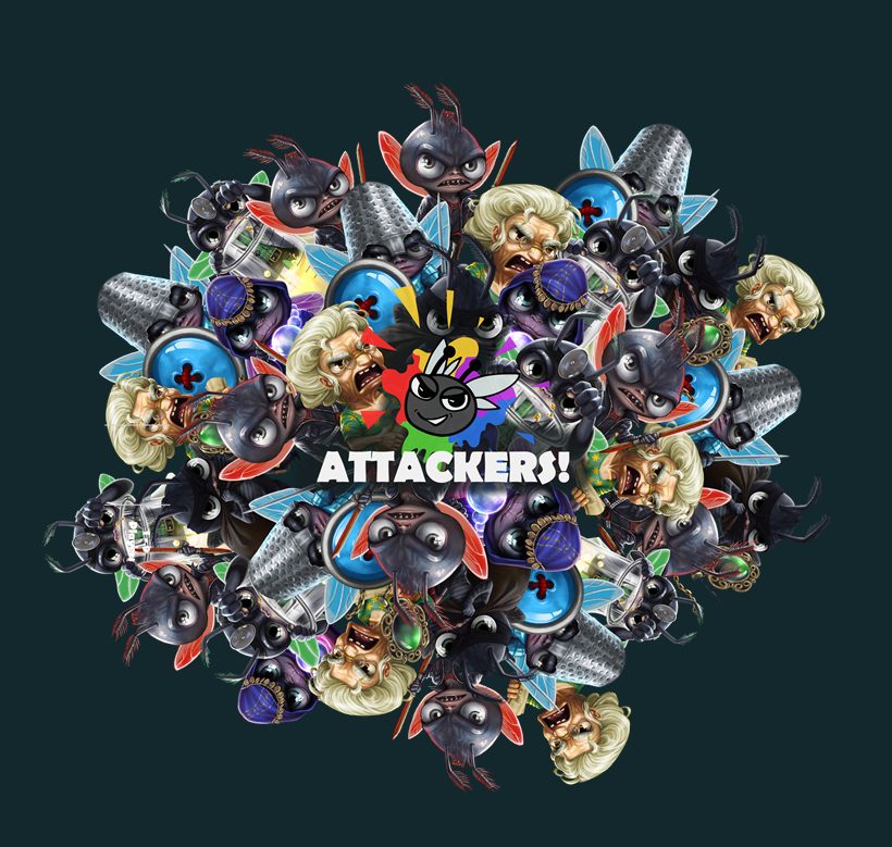 Las moscas de Attackers!