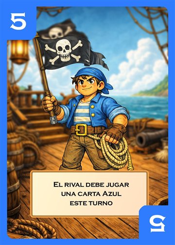 Carta azul: el rival debe jugar una carta azul este turno